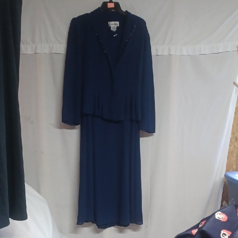 Danny & Nicole Navy Blue Dress
